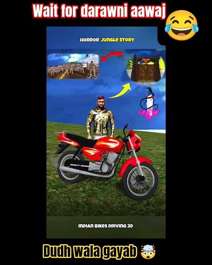 REAL HORROR IN JUNGLE ROAD 🏍️😨 | INDIAN BIKES DRIVING 3D #indianbikedriving3d #shorts #gaming #gta