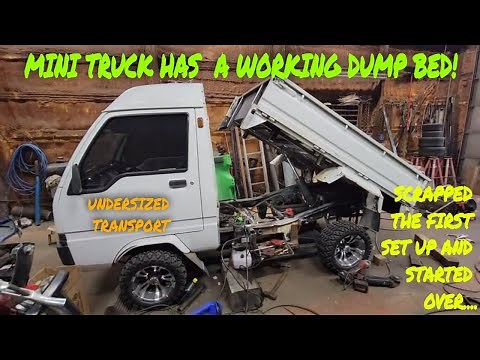 MINI TRUCK UPGRADES PT4 FLATBED IS NOW A WORKING DUMP BED!