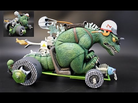 GODZILLA'S GO CART SCALE MODEL FIGURE KIT BUILD HOW TO TOHO MOVIE VINTAGE POLAR LIGHTS GOJIRA KAIJU