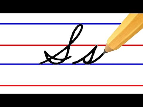 letter S, cursive handwriting practice