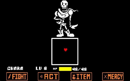 【Undertale动画】屠杀线Papyrus前三回合战斗！