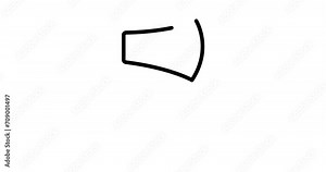 axe animated outline icon on white background. axe 4k video animation for web, mobile and ui design