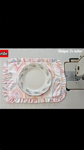 Designer Plate Mat Banana Sikhe | Frill Placemat Sewing Tutorial | Easy Method#viralshorts #viral