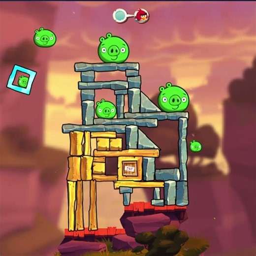 Angry Birds 🐦 Epic Slingshot Destruction #shorts