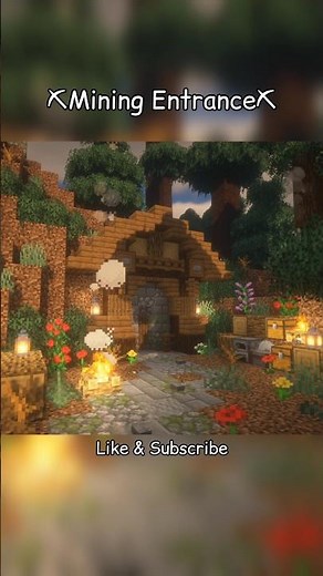 Minecraft | Mining Entrance Tutorial ⛏️🌿 | Mining Outpost