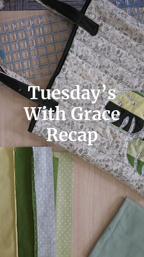 If you missed Tuesday with Grace this week, don't worry! Hop onto our YouTube channel to sew a Reverse Applique Tote bag with Megan! #graceframe #gracecompany #quilting #TuesdayswithGrace | Grace Company