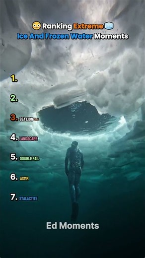 Extreme ice and frozen water moments 🧊😳