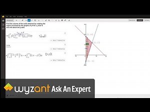 Find volume of solid of revolution showing both disk and shell method yield sameresult.