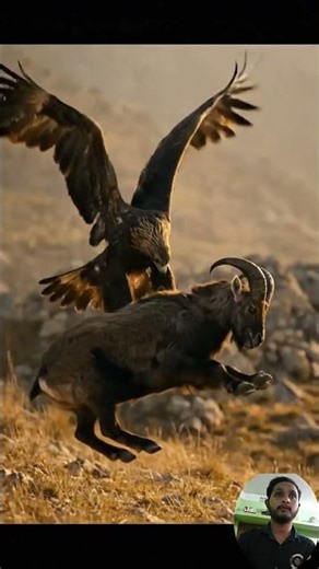 🦅 Eagle vs Mountain Goat – Deadly Cliffside Battle!