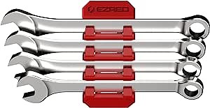 EZRED Magnetic Flexible 4 Slot Wrench Holder 8 Magnets Flexible TPEE Design