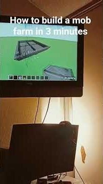 how to build a mob farm in 3 minute #minecraft #mobfarm