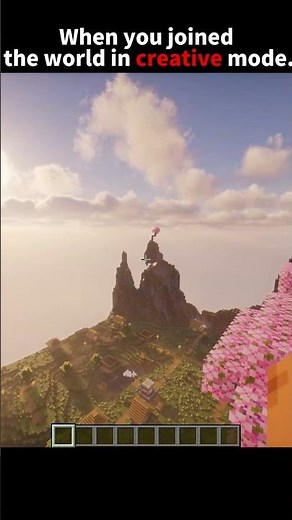 Why do Creative worlds always spawn in the most beautiful places… 💀 #minecraft