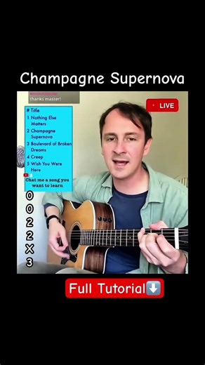 Champagne Supernova Guitar Chords (Oasis)