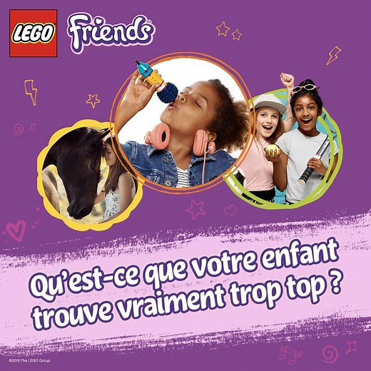 [CONCOURS LEGO FRIENDS®] Qu’est-ce que votre enfant trouve vraiment trop top ? Partagez une photo ou vidéo en commentaire et remportez peut-être une des nouvelles boîtes LEGO Friends® ! (10 boîtes à gagner) Découvrez tous nos jouets LEGO FRIENDS : https://bit.ly/2O5YT0p . Règlement du concours : https://bit.ly/2UCcEqf Concours organisé entre le 18/03 et le 01/04. | King Jouet France