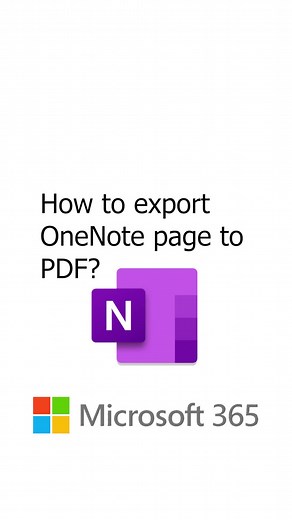 How to export OneNote page to PDF? #onenote #microsoft #microsofteducation