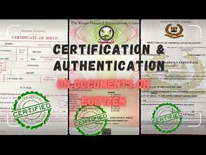 Seamless Certification & Authentication : eCitizen 2024 Document Certification Made Easy