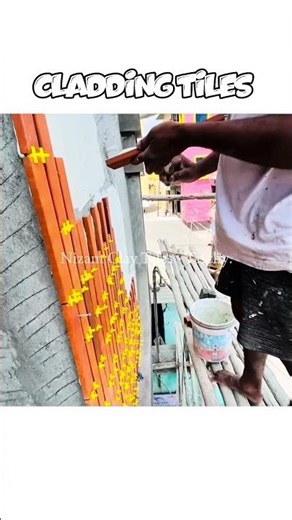 Quality cladding tiles, crafted for lasting impressions. 📈#nizamclaytiles #claytiles #cladding