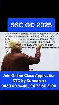 SSC GD 2025 Maths Question with shortcut tricks