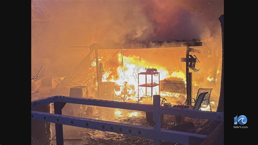 Chesapeake Fire Department contains Cedar Road blaze