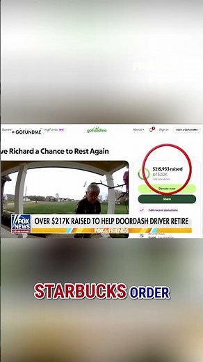 More than $200K raised for elderly Doordash driver's retirement #foxnews #news #us #fox