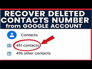 How to Recover Deleted Contacts from Google Account