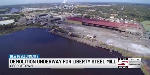 VIDEO: Demolition of Liberty Steel Mill property in Georgetown begins