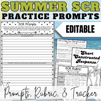 SCR Practice Prompts, Short Constructed Response Practice, SCR Writing Prompts
