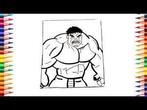 Easy Hulk Drawing For Kids and Beginners.