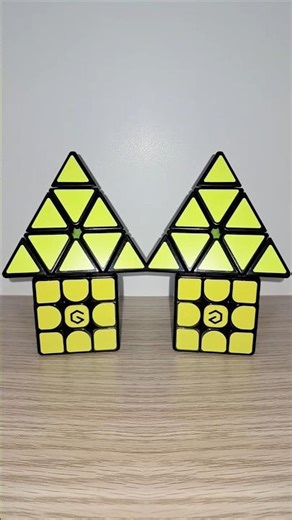 3x3 and pyraminx rubic cube with mirror #rubikscube