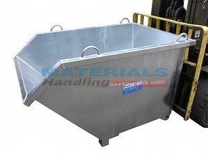 Tipping Bins Forklift Mounted and Crane Lifting Self Dumping | Materials Handling