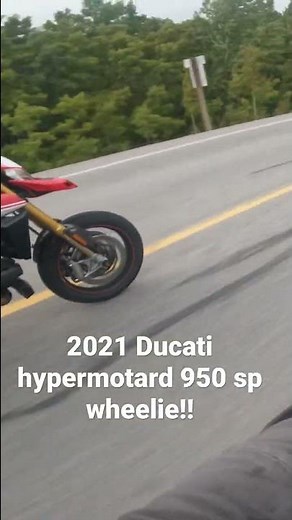 2021 Ducati hypermotard 950 sp power wheelie