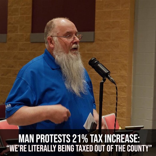Virginia man protests a 21% property tax increase "We're literally being taxed out of the county."