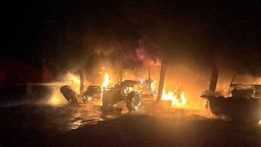 Public works vehicles destroyed in Decatur County fire