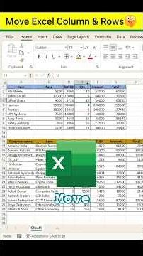 Move Rows & Columns in Excel — Keyboard Trick Only! 😱