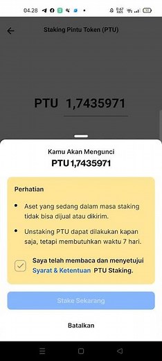Cara Staking PTU TOKEN di Aplikasi Pintu #InvestasiCryptoJadiGampang