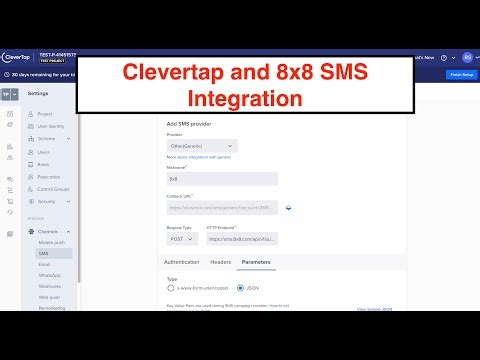8x8 + Clevertap's SMS Integration