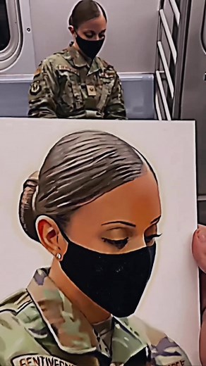 Artist Drawing Pictures of Military Personnel | Kindness and Appreciation