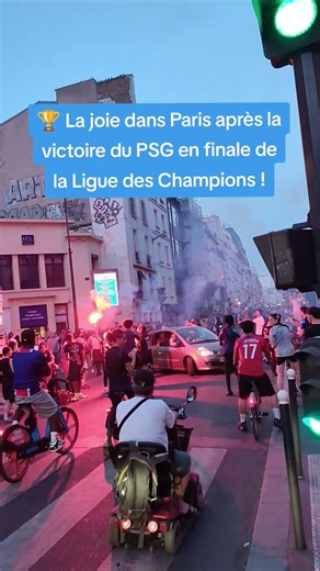 La joie à Paris après la victoire du PSG en finale de la Ligue des Champions