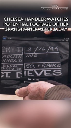 Chelsea Handler watches potential footage of her grandfather father D Day 🌳 #chelseahandler | Who Do You Think You Are