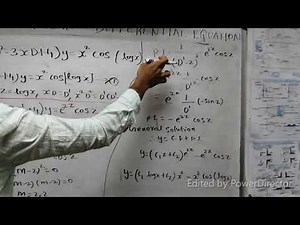 Cauchy's homogeneous linear differential equation problem 2 in tamil