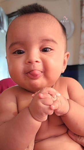 Baby is talking with her parents 💗 #baby #cute | Abeeha Noor Ayleen