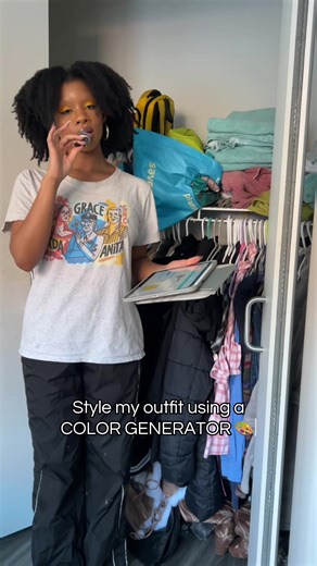 Would you use a color generator to pick out your outfit? #outfitplanning #fashiontiktok #colorgenerator #gray #miniskirt