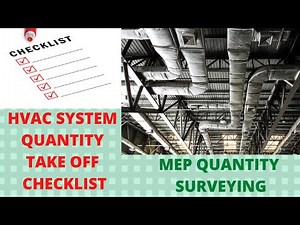 MEP Quantity Surveying | Checklist for HVAC System Take Off | Measurement