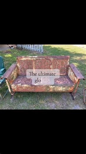 2.5K views · 77 reactions | The ecstatic joy I feel every time we pick up one of these from the local sandblasting and powder coating place! 朗 We love vintage metal gliders and chairs, and our sandblasting guy always does a fantastic job on our found pieces. #vintage #vintagestyle #vintagevibes #vintagefinds #glowup #green #jadeite | Gathered Goods NC | Facebook