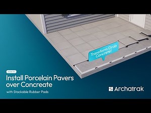 How to Install Porcelain Pavers over Concrete with Stackable Rubber Pads | Resurface Patios