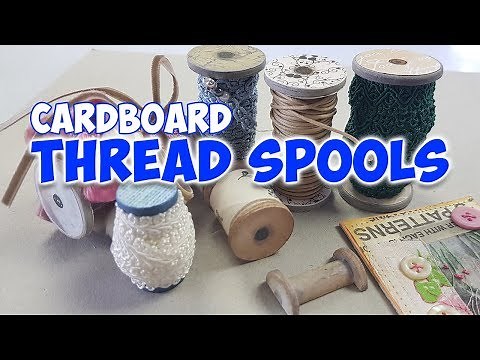 cardboard thread spools look like wooden vintage thread spools