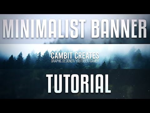 How to make a MINIMALIST YOUTUBE BANNER in Photopea!
