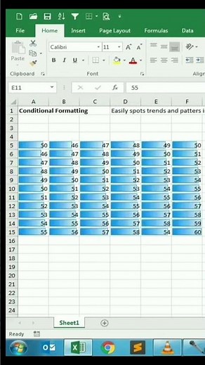Conditional Formatting Data Bars #excel #exceltips #exceltricks