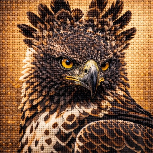 Cross Stitch Pattern Eagle Portrait PDF | Raptor Bird Design | Instant Download - Etsy