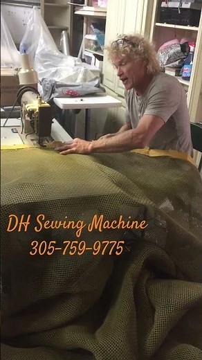 #Pfaff 1245 Walking Foot repairing a trampoline for a circus. #trampoline #sewingmachine #jump